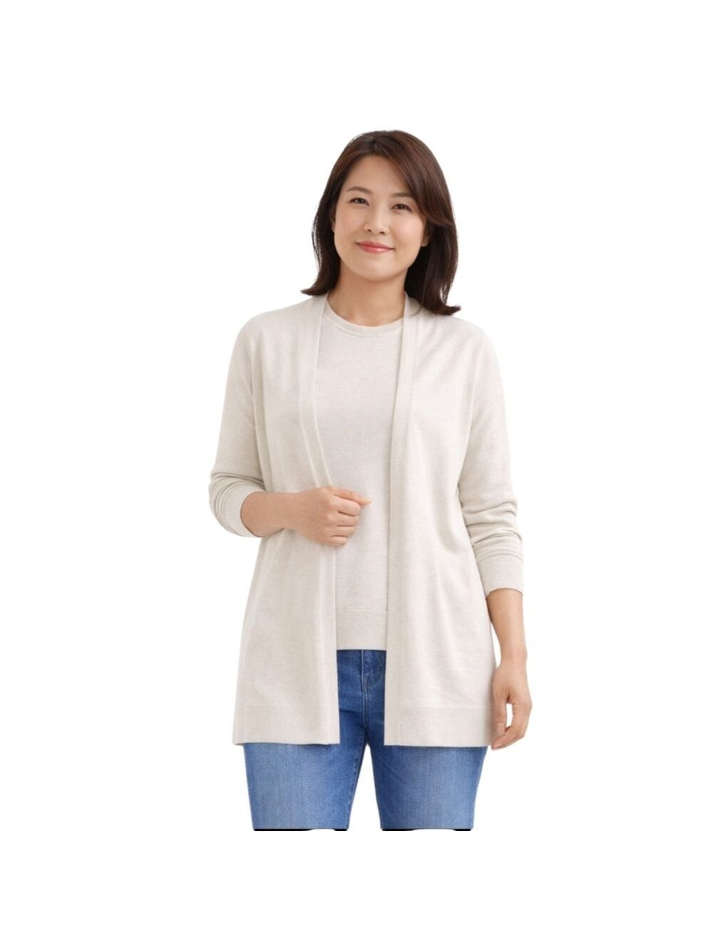 Style & Co Light Sand Open Front Cardigan Size M NWT